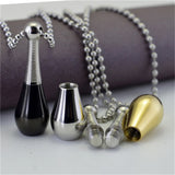 Perfume Bottle Necklace Diffuser Tube Pendant Sweater Chain