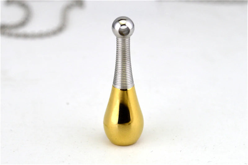 Perfume Bottle Necklace Diffuser Tube Pendant Sweater Chain