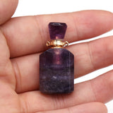 Perfume Bottle Pendant Natural Semi-precious Charms Necklace Pendant