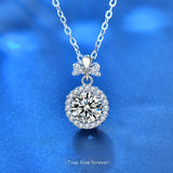 925 Silver Moissanite Pendant Necklace Women's Collar Jewelry