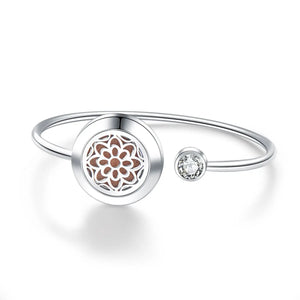 Aromatherapy Locket Bracelet Tree of Life Stainless Steel
