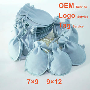 Velvet Pouches Wedding Candy Gift Bag Personalized Logo