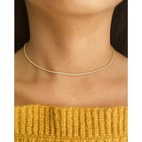 Dainty CZ Tennis Choker Necklace for Women Donna Collane