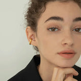 Twisted Rope Clip Earrings U Shape Ear Cuff