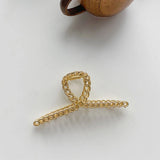 Matte Bamboo Twisted Hair Claw Chain Hair Jewelry