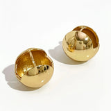 Geometric Textured Round Earrings for Women