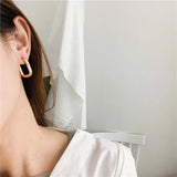 French O Shaped Hoop Earrings for Women
