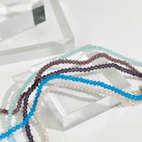 Acrylic Beaded Paperclip Chain Choker Brass Toggle Clasp Necklace
