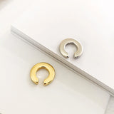 Chunky Solid Circle Ear Cuff Geometric Earrings