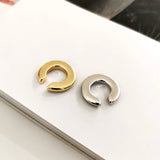 Chunky Solid Circle Ear Cuff Geometric Earrings