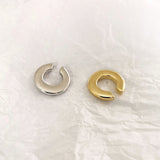 Chunky Solid Circle Ear Cuff Geometric Earrings