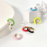 Multicolor Candy Enamel Ear Cuff No Piercing Small Earrings Summer Gift