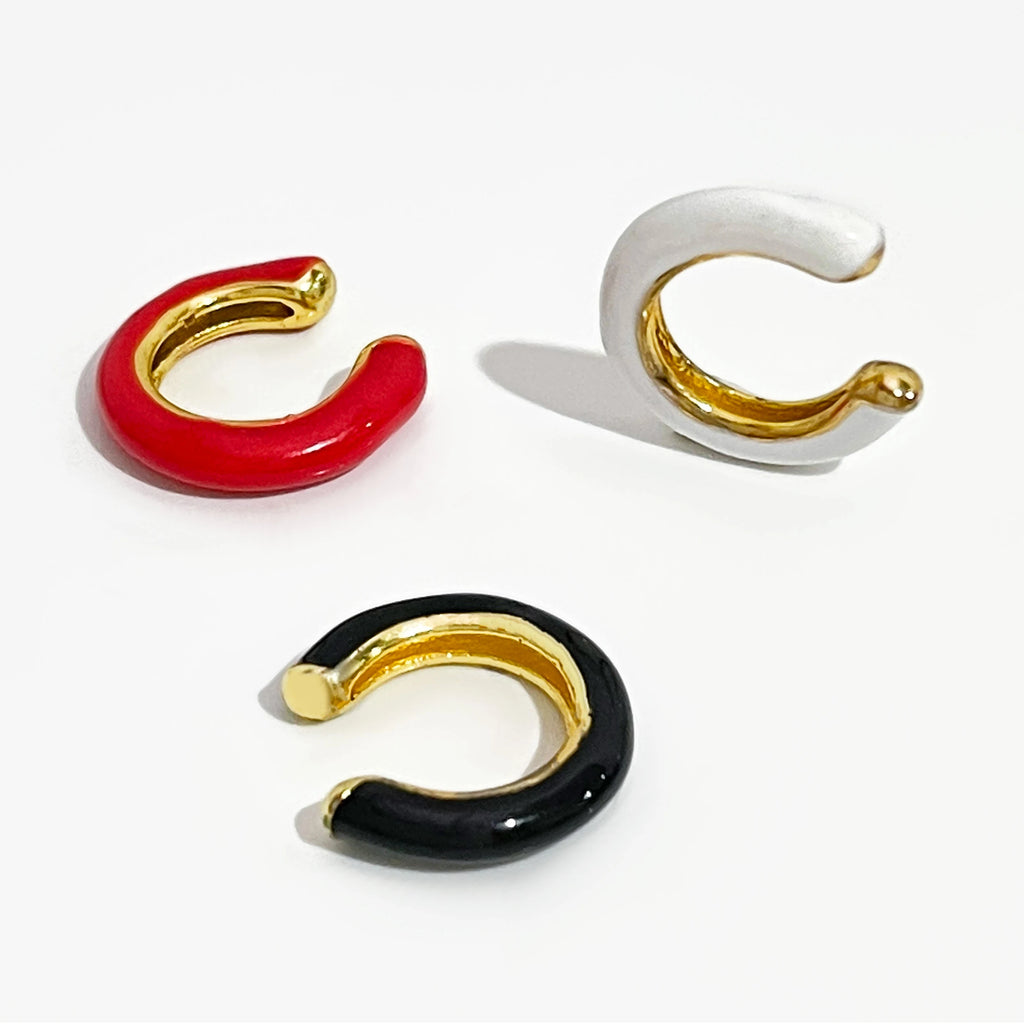 Multicolor Candy Enamel Ear Cuff No Piercing Small Earrings Summer Gift
