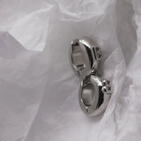 Wide Chunky B Hoop Earrings Statement Unusual Jewelry