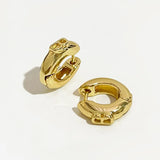 Wide Chunky B Hoop Earrings Statement Unusual Jewelry