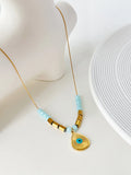 Peri'sBox Ethnic Evil Eye Sunburst Water Drop Pendant Necklace