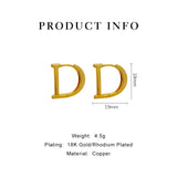Minimalist Letter D Shape Hoop Earring for Women Temperament Huggie Earrings