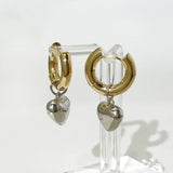 Copper Love Heart Hoop Earrings Wedding