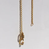 Peri'sBox Double Circle Carabiner Necklaces CZ Stone Necklaces Women