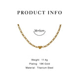 Titanium Steel Heart Charm Necklace Chain Choker for Women