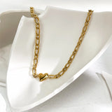 Titanium Steel Heart Charm Necklace Chain Choker for Women