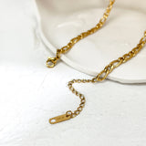 Titanium Steel Heart Charm Necklace Chain Choker for Women
