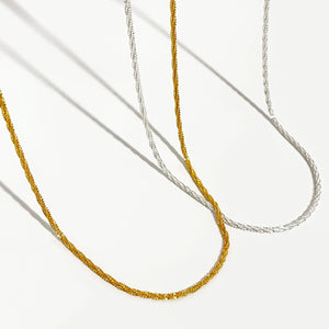 Gold/Silver Flat Chain Necklaces Minimalist Chokers