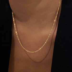 Gold/Silver Flat Chain Necklaces Minimalist Chokers