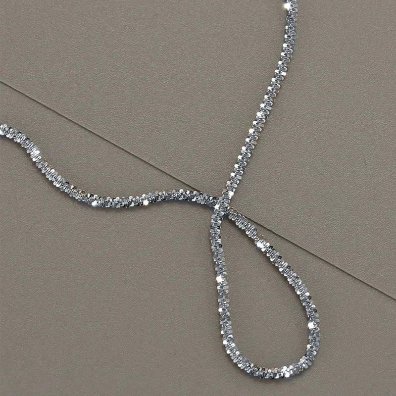 Gold/Silver Flat Chain Necklaces Minimalist Chokers
