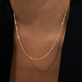 Gold/Silver Flat Chain Necklaces Minimalist Chokers