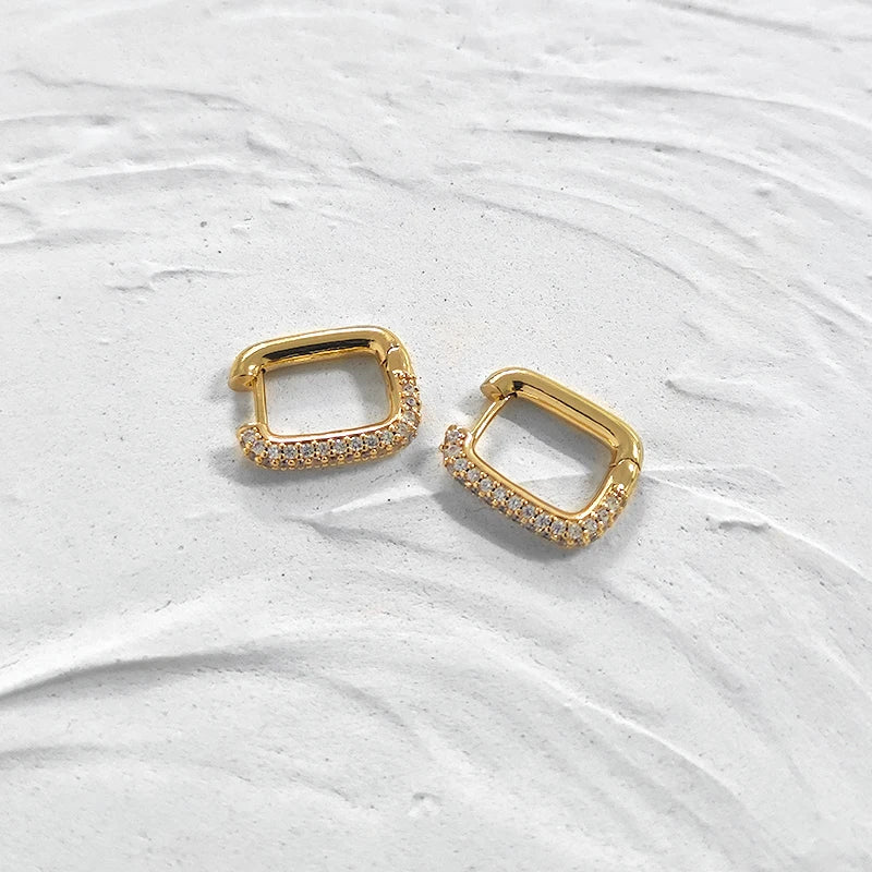 Geometric CZ Stone Earrings Mix for Women