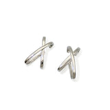 Gold/Silver X Shape Clip Earring for Women