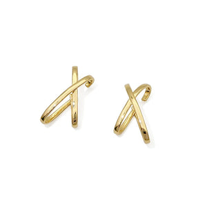 Gold/Silver X Shape Clip Earring for Women