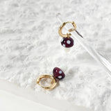 Candy Glaze Mushroom Hoop Earrings for Girls