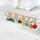 Candy Glaze Mushroom Hoop Earrings for Girls