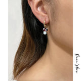 Candy Glaze Mushroom Hoop Earrings for Girls