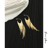 Peri'sBox Minimalist Tassel Dangle Earrings
