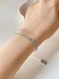 Peri'sBox Freshwater Pearl Beaded Bracelet Aqua Beads