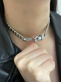 Punk Sexy Buckle Choker Necklace for Women