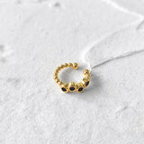 Enamel Earrings CZ Stone Twisted Ear Cuff