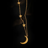Peri'sBox Crescent Moon & Stars Choker Necklace