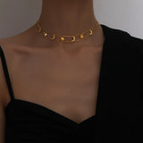 Peri'sBox Crescent Moon & Stars Choker Necklace