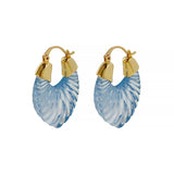 Chunky Hoop Earrings Multicolor Textured Resin Jewelry