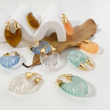 Chunky Hoop Earrings Multicolor Textured Resin Jewelry