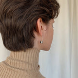 Peri'sBox Lock Hoop Earrings Safety Pin Small H