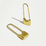 Peri'sBox Lock Hoop Earrings Safety Pin Small H