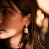 Baroque Pearl Earrings Natural Freshwater Vintage French Earrings