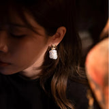 Baroque Pearl Earrings Natural Freshwater Vintage French Earrings