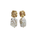 Baroque Pearl Earrings Natural Freshwater Vintage French Earrings