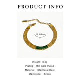 Peri'sbox Stainless Steel Mesh Bracelet with Cz Zircon Arm Jewelry